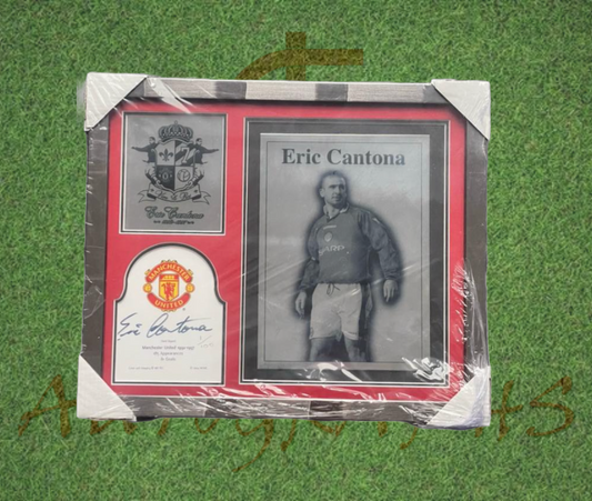 Eric Cantona Signed Plaque Display 1/100 Manchester United
