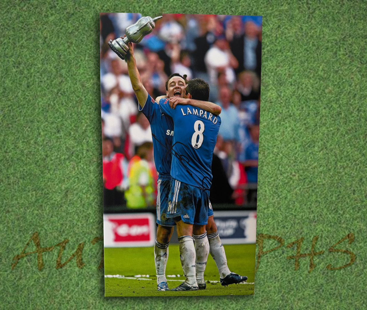 Frank Lampard Signed 18x10 Chelsea Football Club Canvas