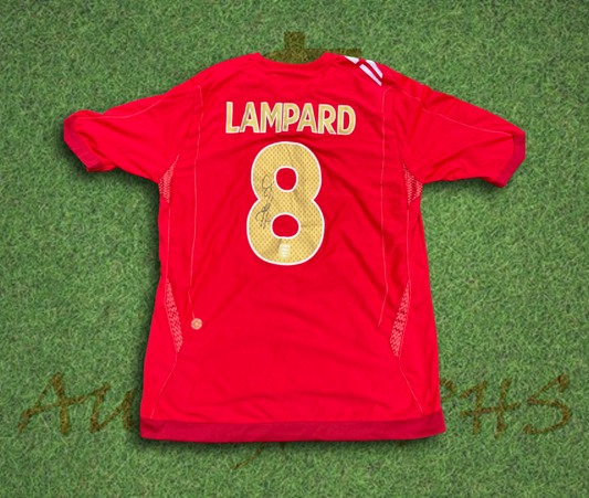 Frank Lampard Signed England Football Signed 2006-08 Away Shirt 2