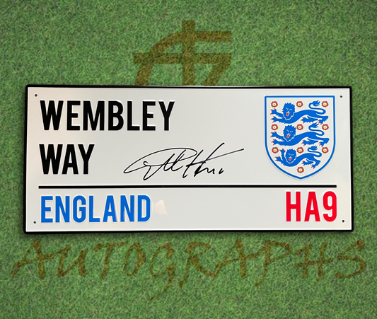 Geoff Hurst Signed England Football Wembley Way Street Sign-Signed Street Sign-ZCL Autographs