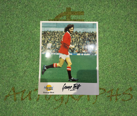 George Best Signed Manchester United Westminster Collection Photo Card-Signed Photo-ZCL Autographs-ZCL Autographs
