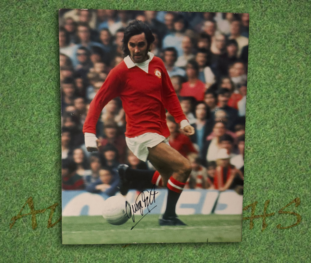 George Best Signed 20x16 Manchester United Football Club Canvas