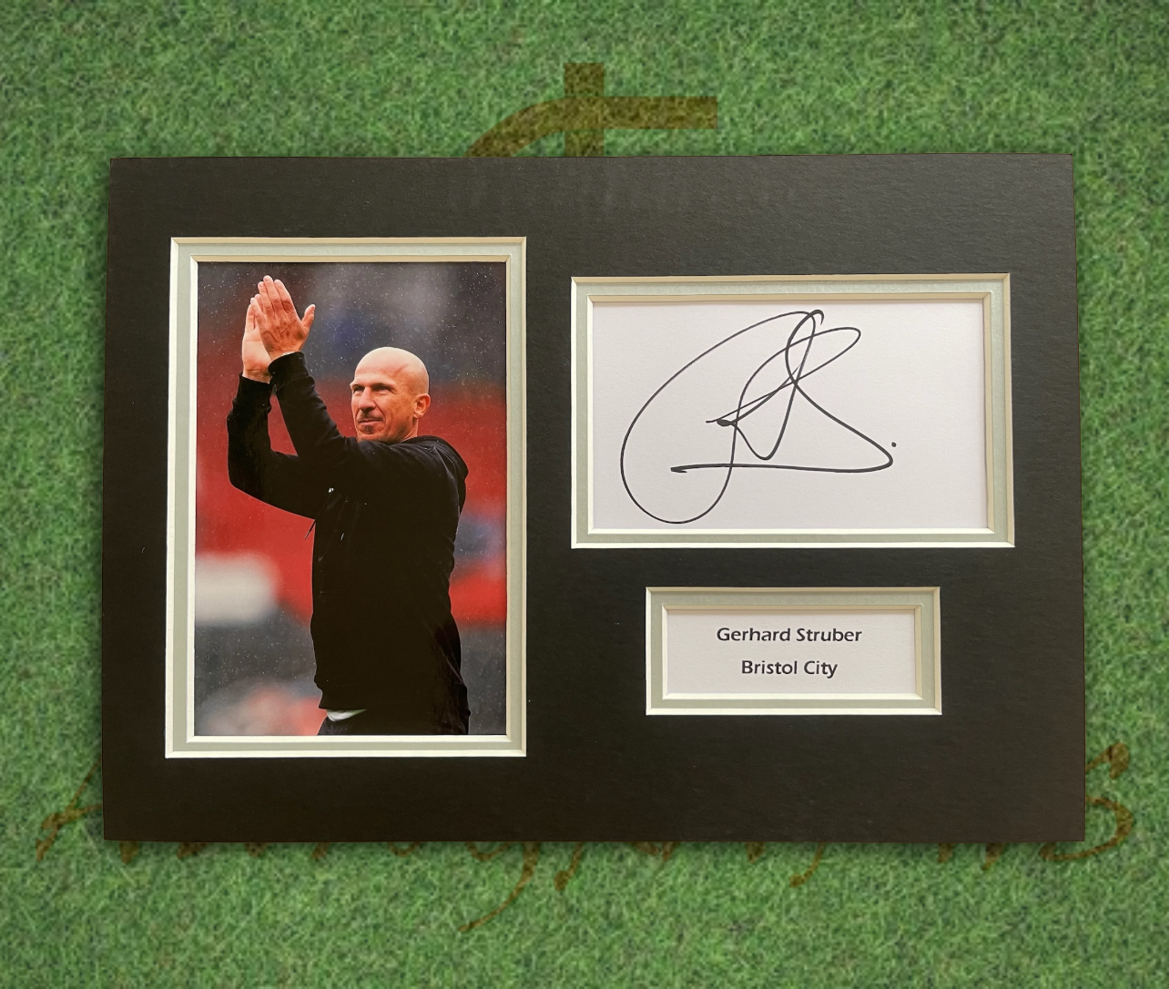 Gerhard Struber Bristol City Signed Presentation Mount Display-Signed Presentation Display-ZCL Autographs-ZCL Autographs