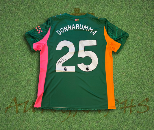 Gianluigi Donnarumma Manchester City Football Club Signed 2025/26 Goalkeeper Shirt