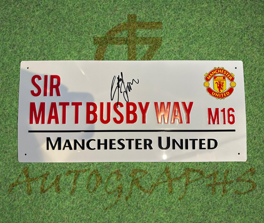 Gordon Strachan Signed Manchester United Street Sign-Signed Street Sign-ZCL Autographs-ZCL Autographs