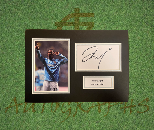 Haji Wright Coventry City Signed Presentation Mount Display-Signed Presentation Display-ZCL Autographs-ZCL Autographs