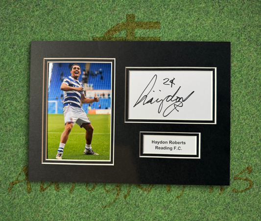 Haydon Roberts Reading Signed Presentation Mount Display