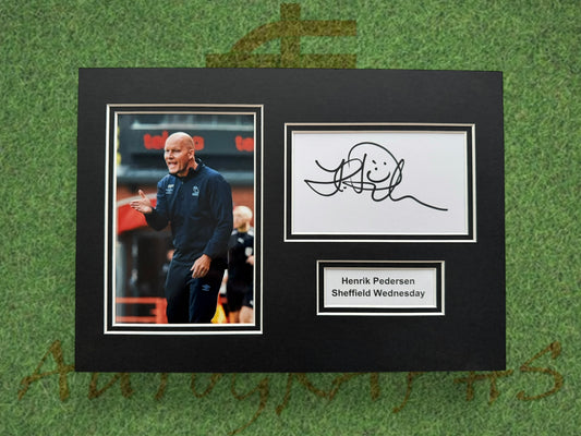 Henrik Pedersen Signed A4 White Card Mount - Sheffield Wednesday-ZCL Autographs