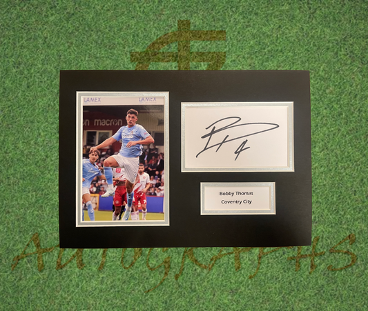 Bobby Thomas Coventry City Signed Presentation Mount Display