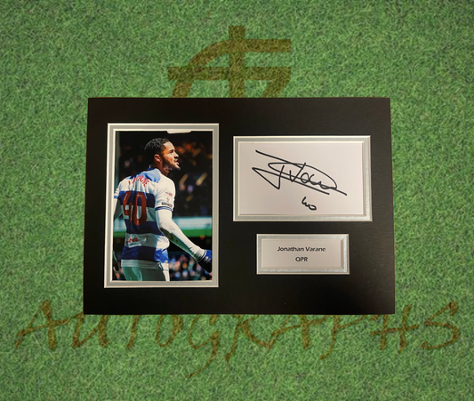 Jonathan Varane QPR Signed Presentation Mount Display