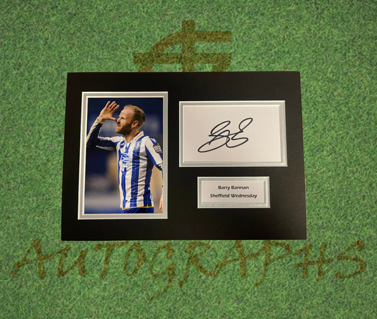 Barry Bannan Sheff Wed Signed Presentation Mount Display