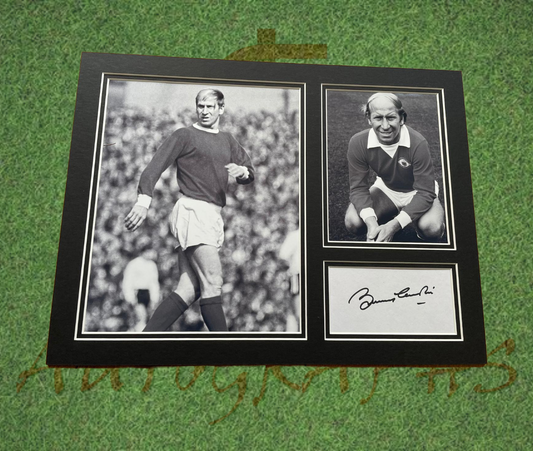Sir Bobby Charlton Signed Manchester United Presentation Display