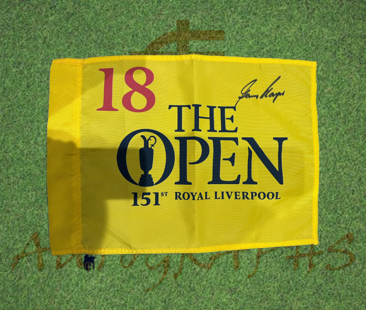 Gary Player Signed The Open Golf Flag