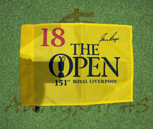 Gary Player Signed The Open Golf Flag