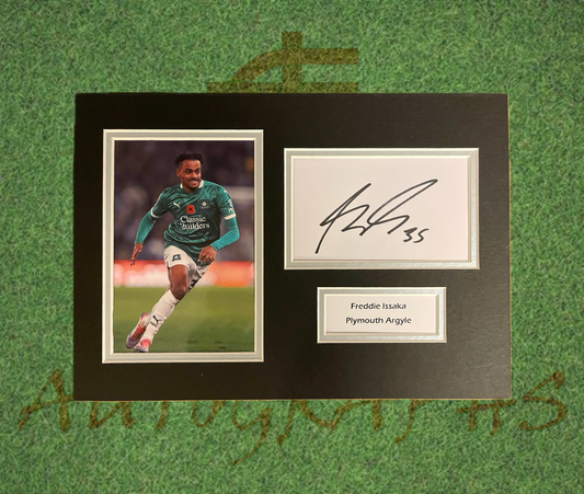 Freddie Issaka Plymouth Argyle Signed Presentation Mount Display