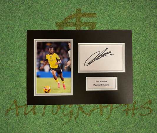 Bali Mumba Plymouth Argyle Signed Presentation Mount Display