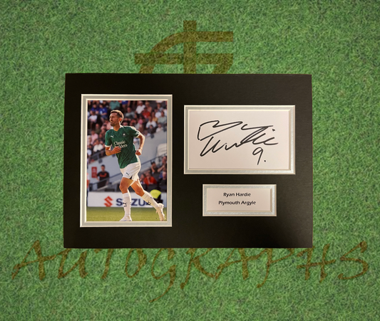 Ryan Hardie Plymouth Argyle Signed Presentation Mount Display