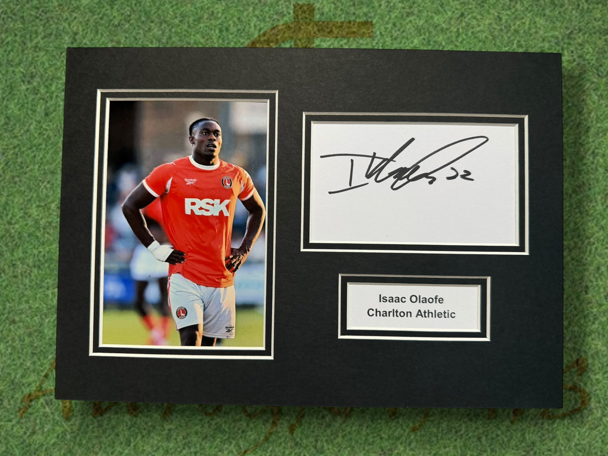 Isaac Olaofe Charlton Athletic Signed Presentation Mount Display-ZCL Autographs