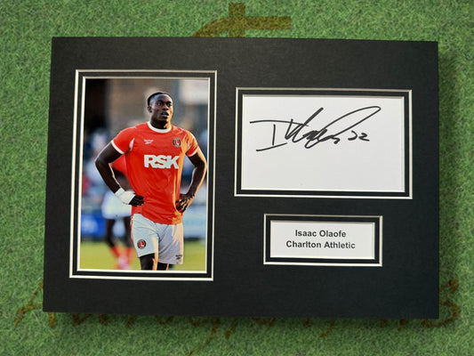 Isaac Olaofe Charlton Athletic Signed Presentation Mount Display-ZCL Autographs
