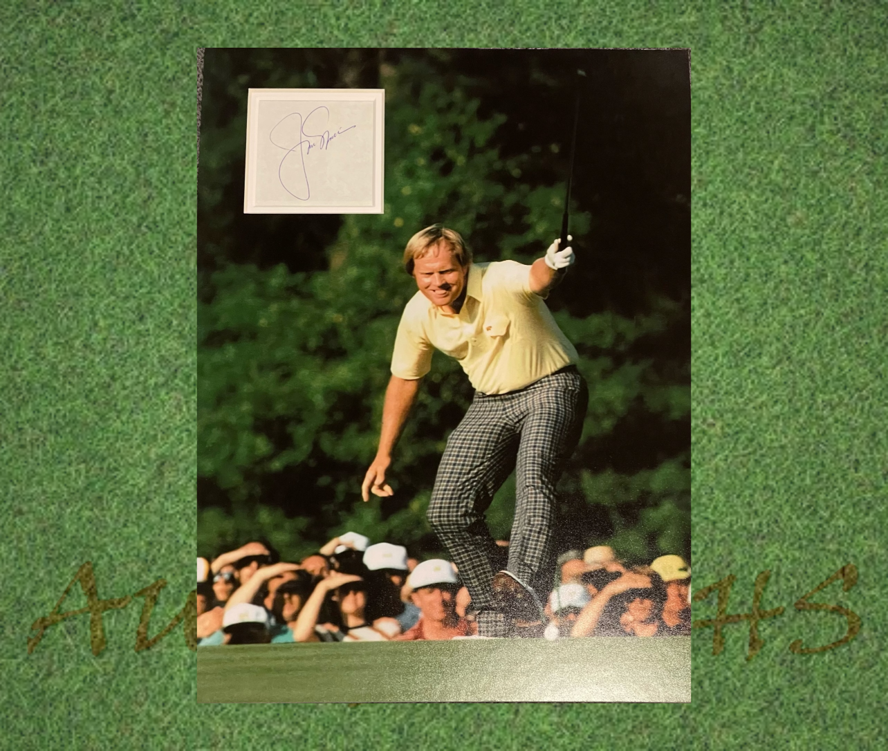 Jack Nicklaus Signed Golf Presentation Display Mount-Signed Golf Presentation Display-ZCL Autographs-ZCL Autographs