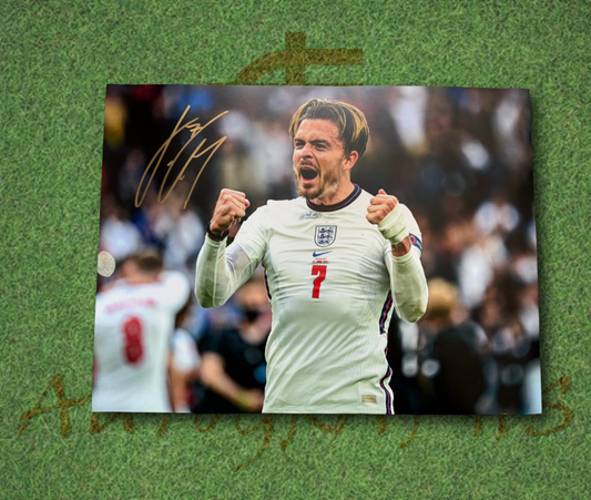 Jack Grealish Signed 16x12 England Football Celebration Photo