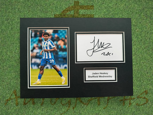 Jaden Heskey Signed A4 White Card Mount - Sheffield Wednesday-ZCL Autographs