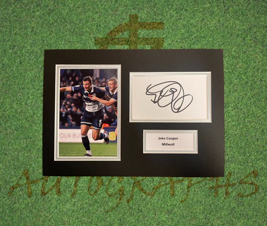 Jake Cooper Millwall Football Club Signed Presentation Mount Display-Signed Presentation Display-ZCL Autographs-ZCL Autographs