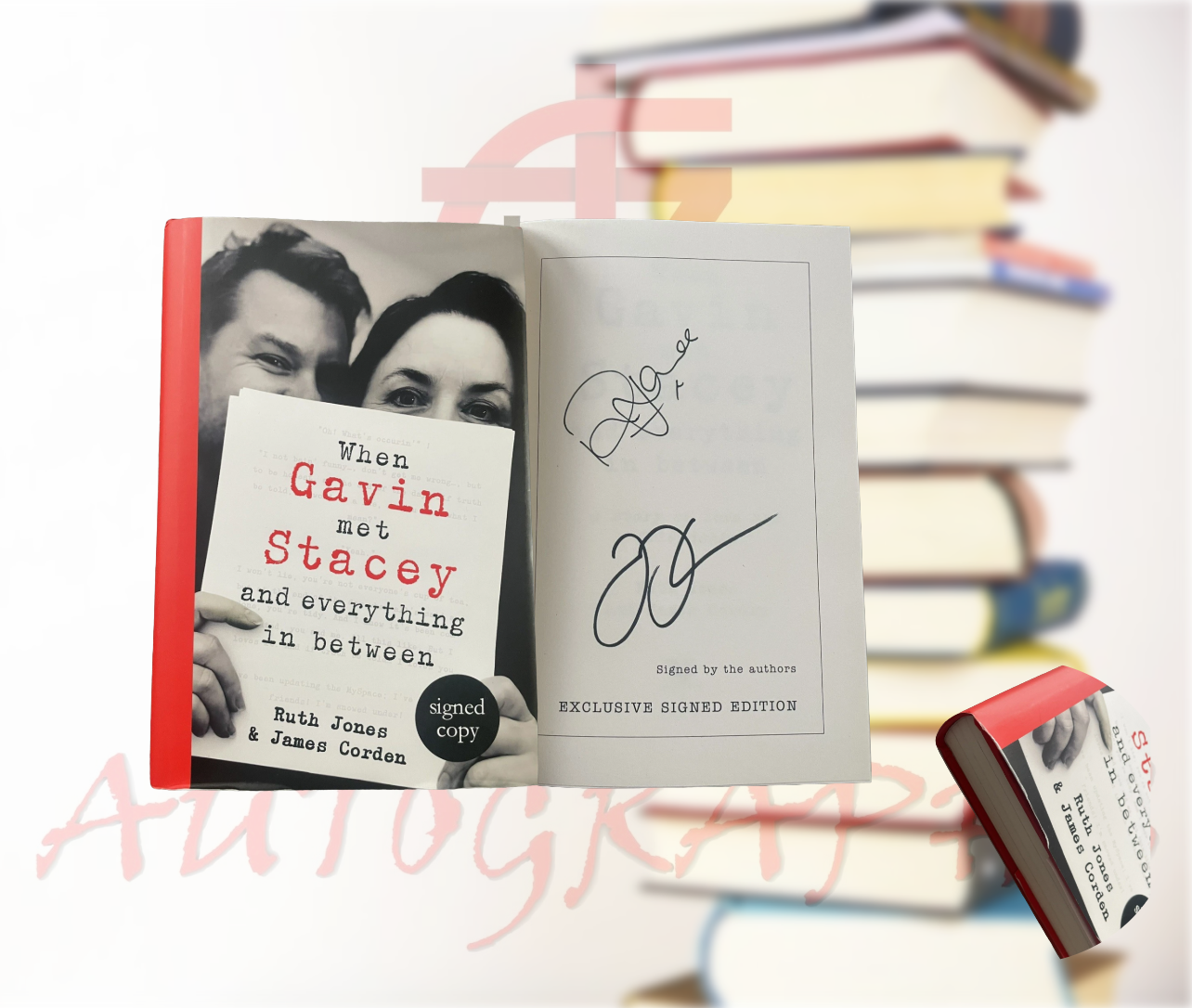 James Corden and Ruth Jones When Gavin Met Stacey Signed Book 2