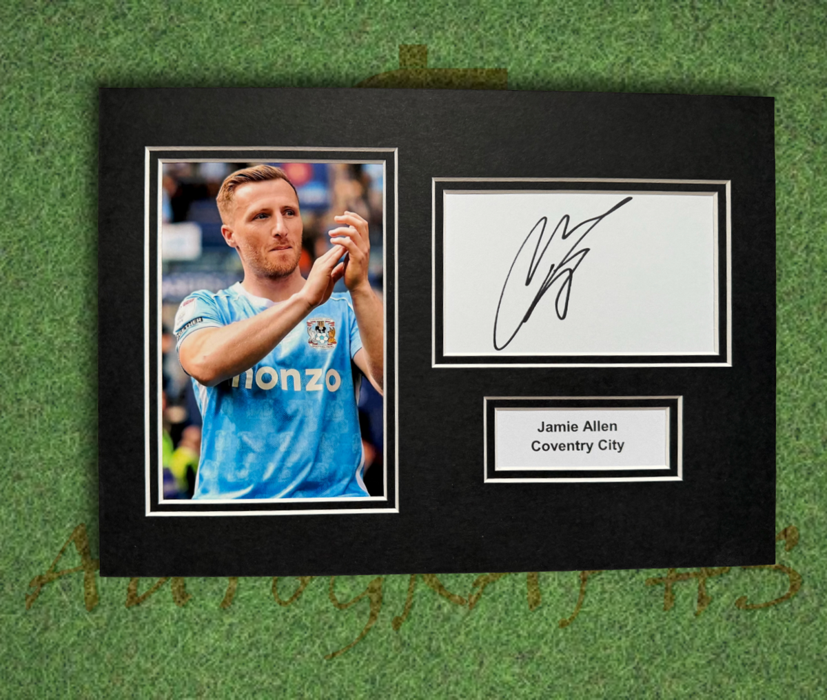 Jamie Allen Coventry City Signed Presentation Mount Display-ZCL Autographs