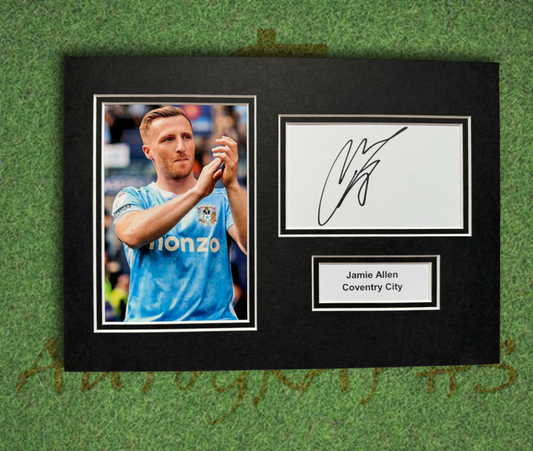 Jamie Allen Coventry City Signed Presentation Mount Display-ZCL Autographs