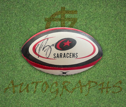 Jamie George Signed Saracens Rugby Mini Ball
