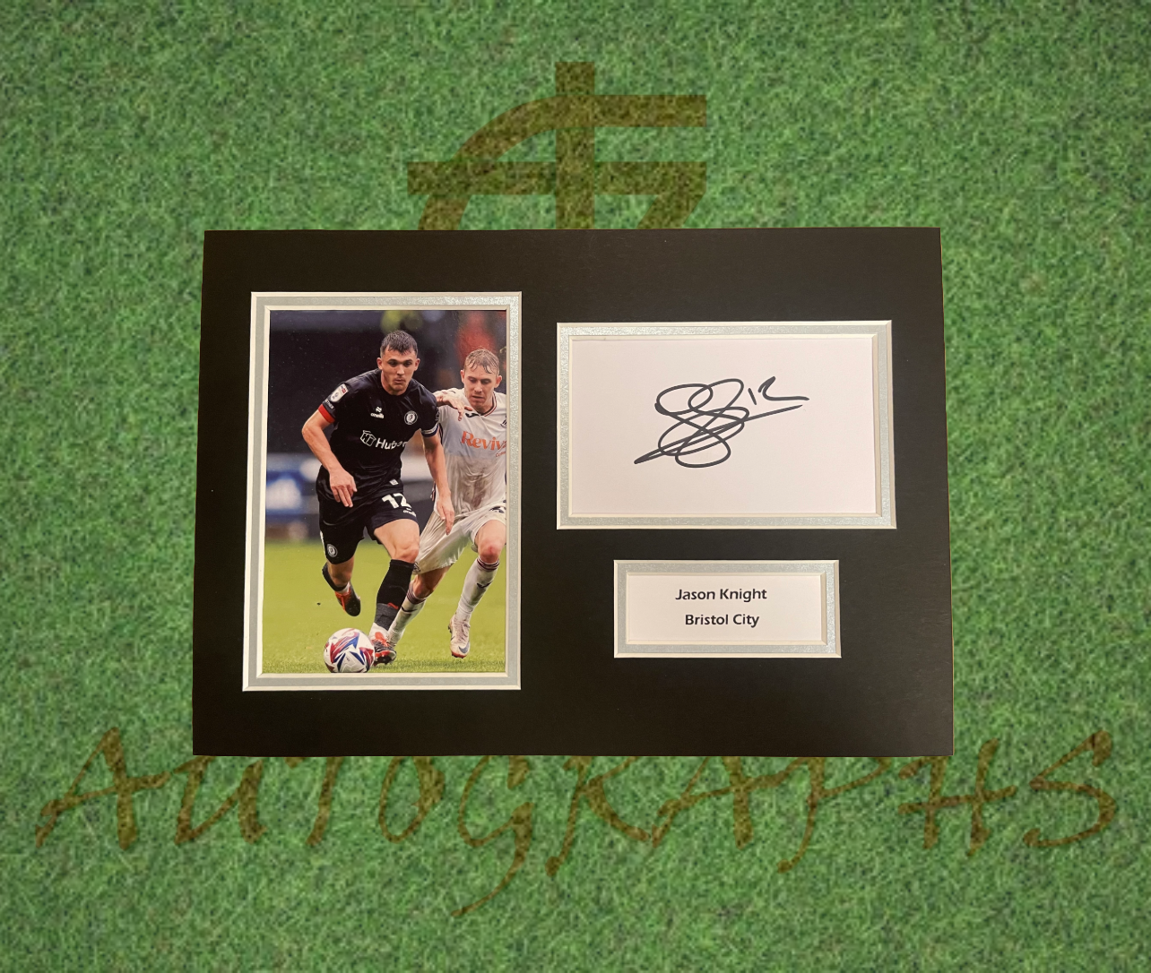 Jason Knight Bristol City Signed Presentation Mount Display-Signed Presentation Display-ZCL Autographs-Third Kit-ZCL Autographs