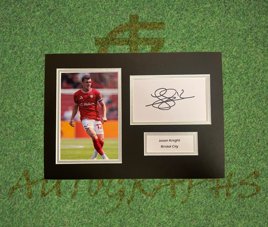 Jason Knight Bristol City Signed Presentation Mount Display-Signed Presentation Display-ZCL Autographs-ZCL Autographs