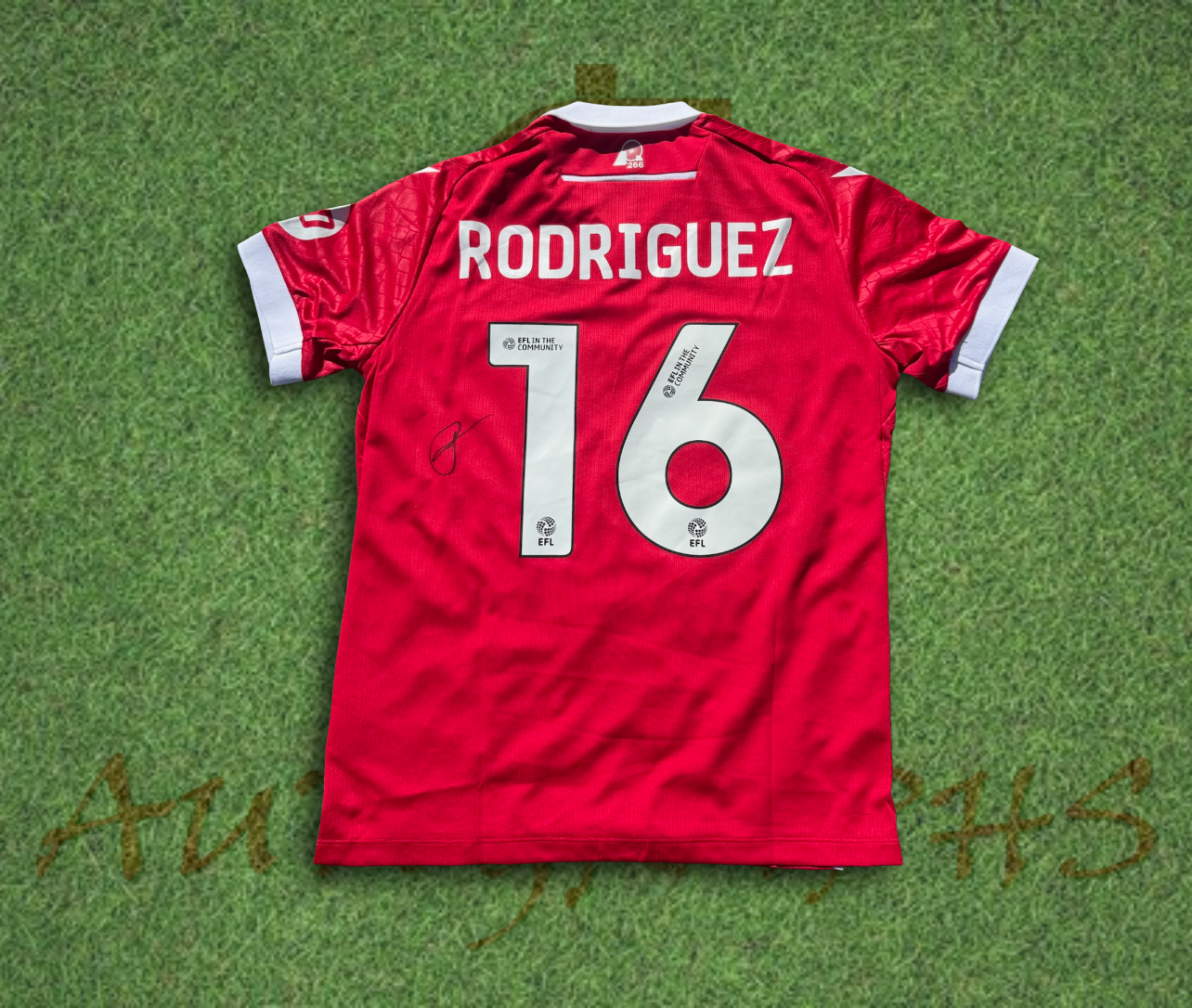 Jay Rodriguez Wrexham Association Football Club Signed 2024/25 Home Shirt