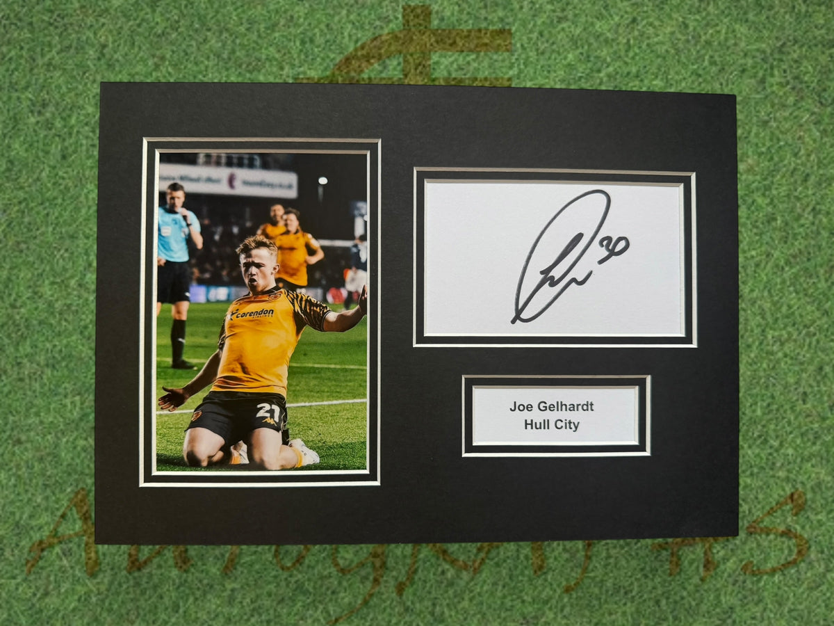 Joe Gelhardt Hull City Signed Presentation Mount Display-ZCL Autographs
