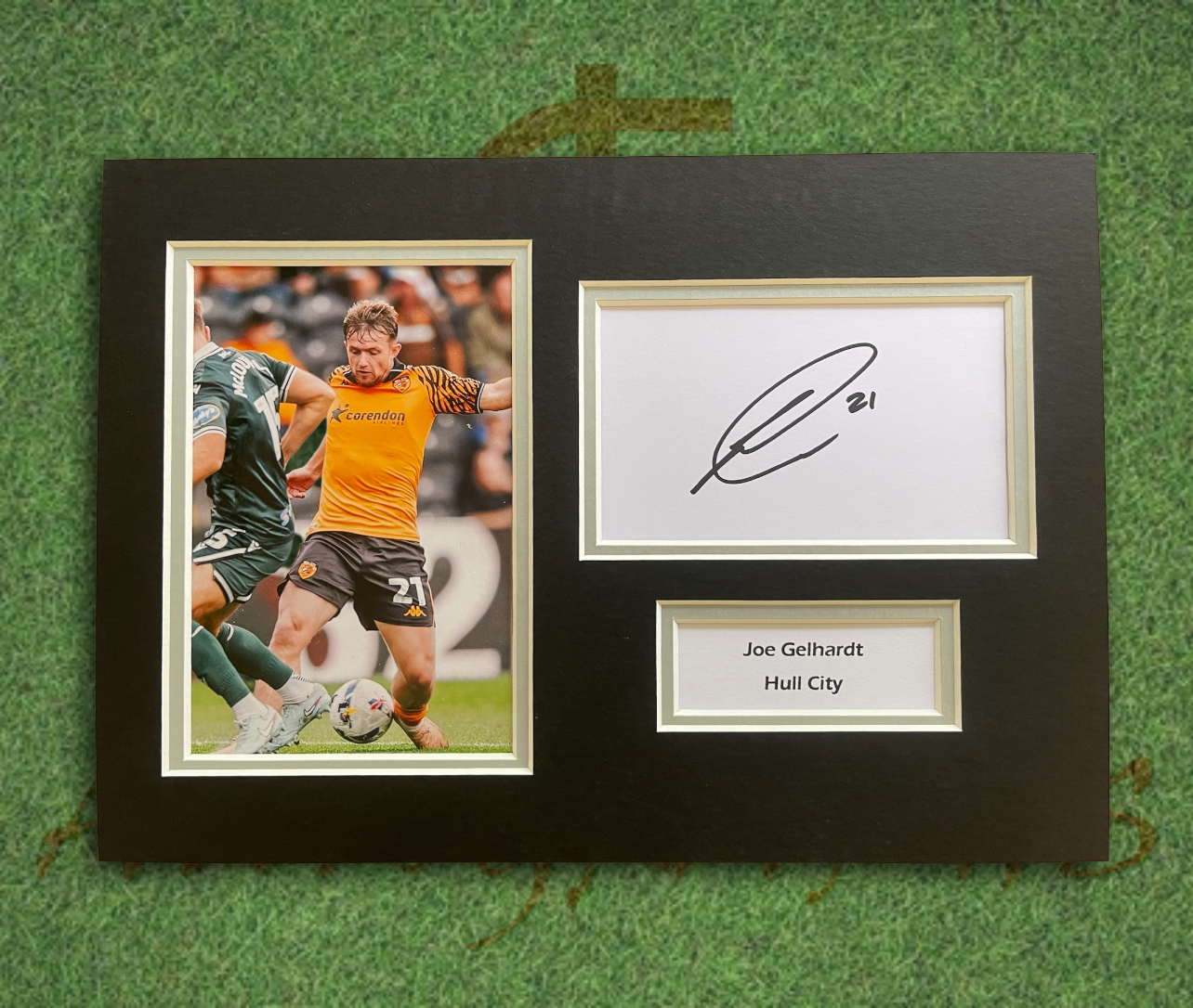Joe Gelhardt Hull City Football Club Signed Presentation Mount Display-Signed Presentation Display-ZCL Autographs-ZCL Autographs