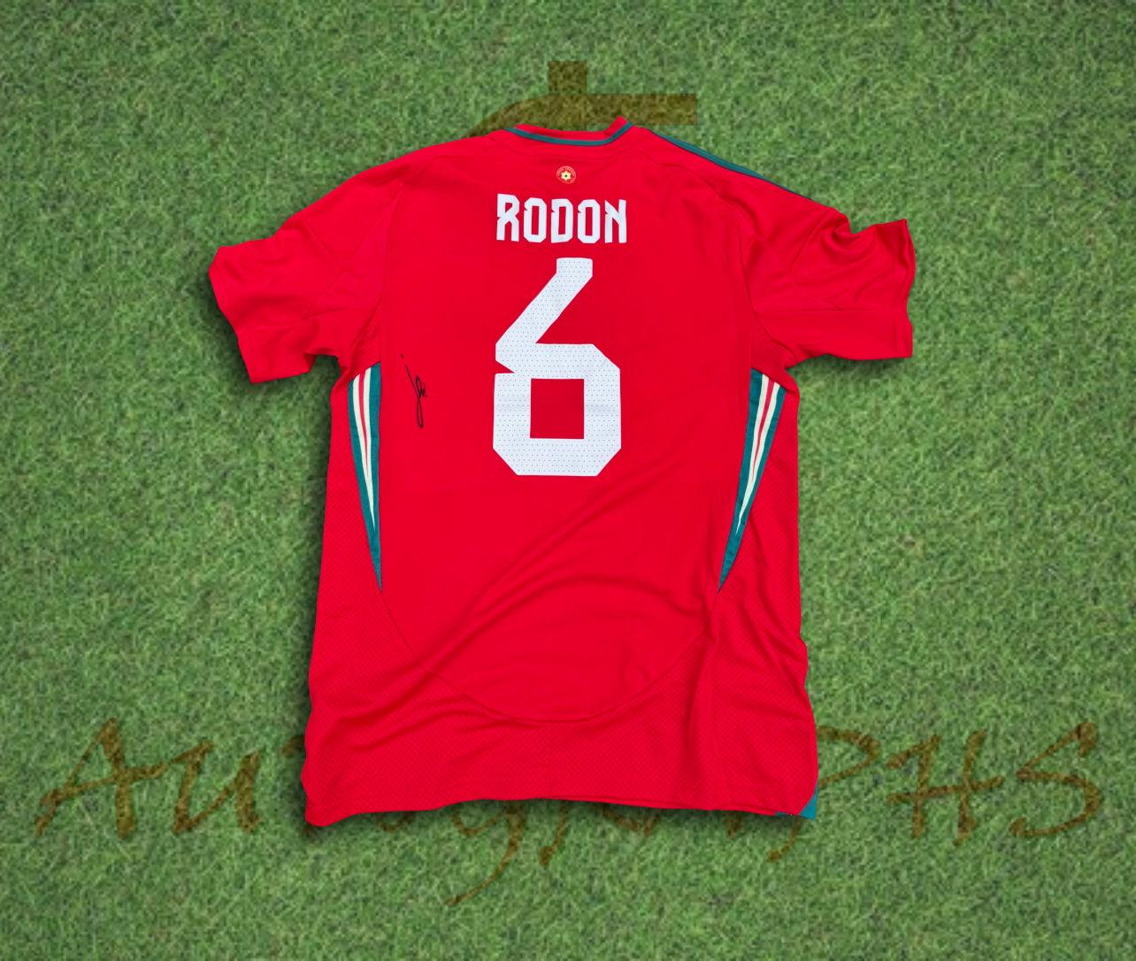 Joe Rodon Wales Signed 2024/25 Football Home Shirt