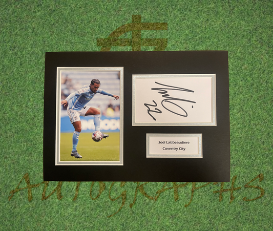 Joel Latibeaudiere Coventry City Signed Presentation Mount Display-Signed Presentation Display-ZCL Autographs-ZCL Autographs