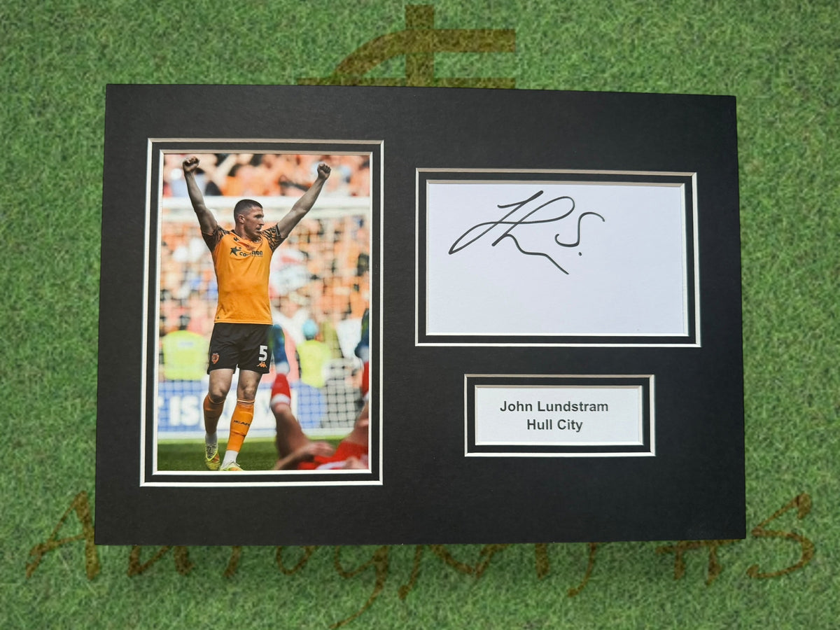 John Lundstram Hull City Signed Presentation Mount Display-ZCL Autographs