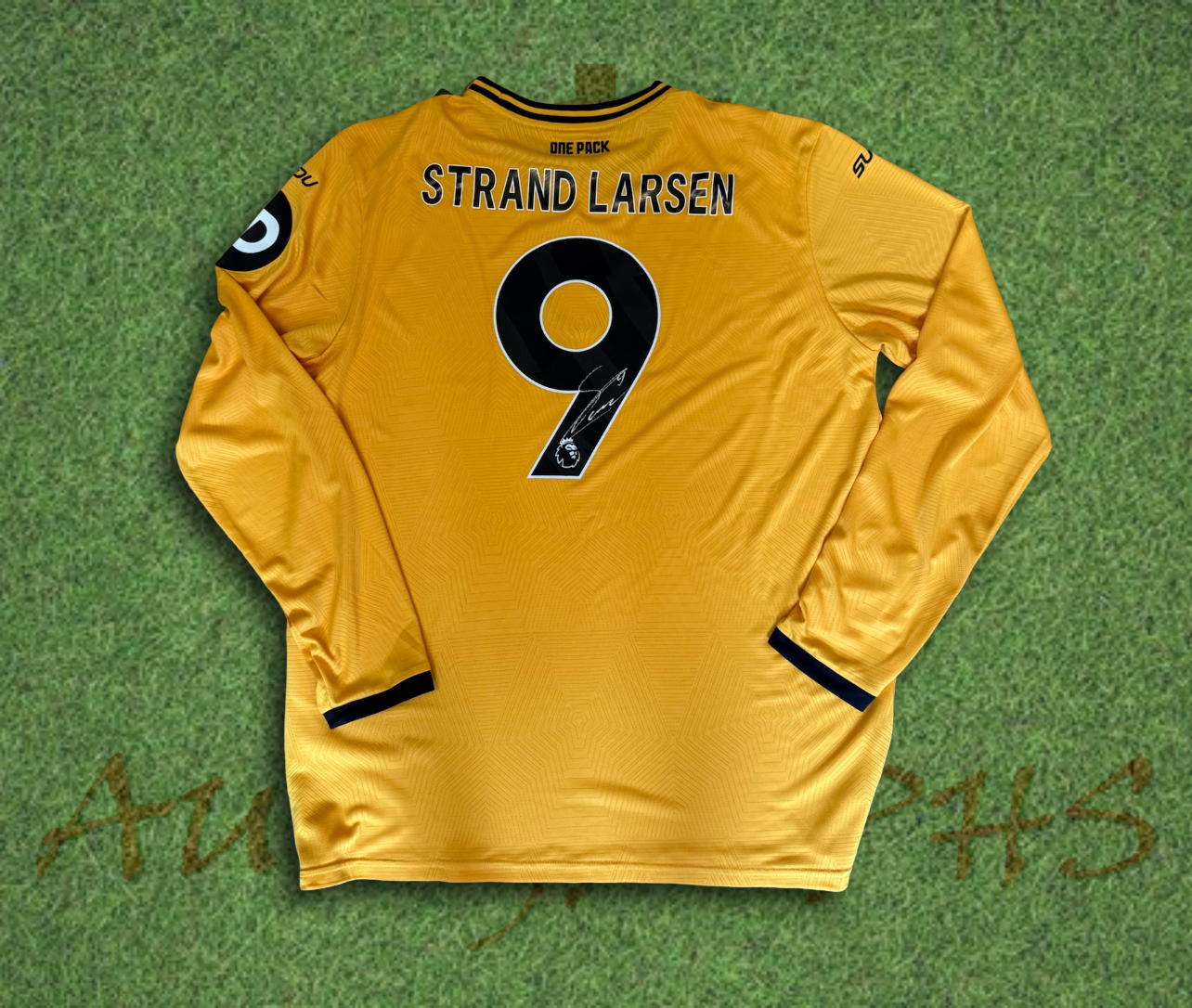 Jorgen strand Larsen Wolverhampton wanderers signed 2024/25 shirt long sleeve