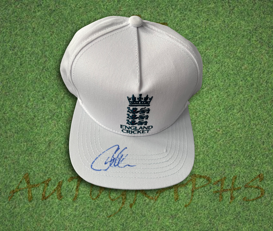 Jos Buttler Signed White England Cricket Cap-Signed Cricket Cap-ZCL Autographs-ZCL Autographs
