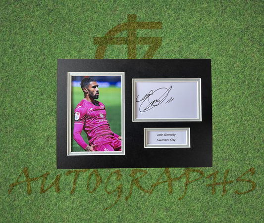 Josh Ginnelly Swansea City Football Club Signed Presentation Mount Display-Signed Presentation Display-ZCL Autographs-ZCL Autographs