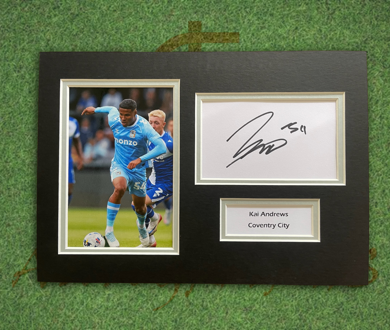 Kai Andrews Coventry City Signed Presentation Mount Display-Signed Presentation Display-ZCL Autographs-ZCL Autographs