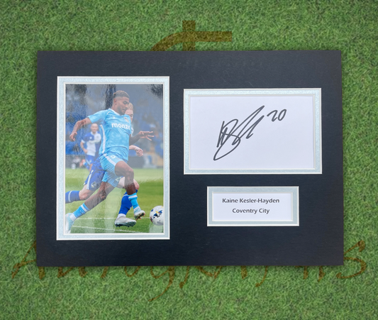 Kaine Kesler-Hayden Coventry City Signed Presentation Mount Display-Signed Presentation Display-ZCL Autographs-1-ZCL Autographs