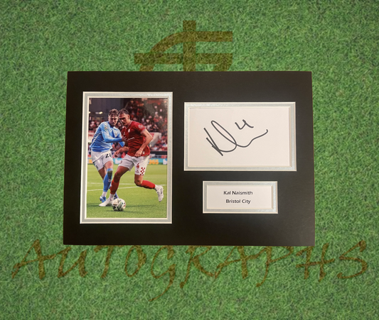Kal Naismith Bristol City Signed Presentation Mount Display-Signed Presentation Display-ZCL Autographs-ZCL Autographs