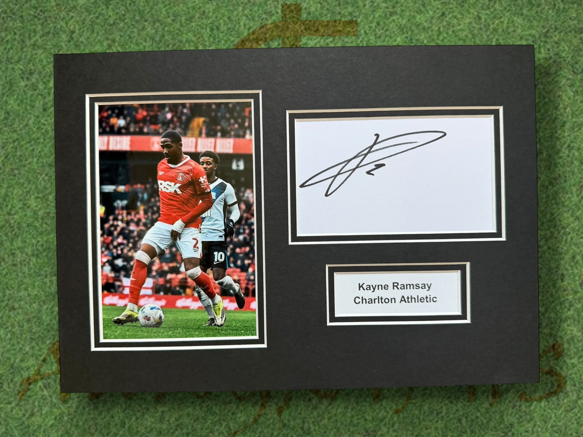 Kayne Ramsay Charlton Athletic Signed Presentation Mount Display-ZCL Autographs