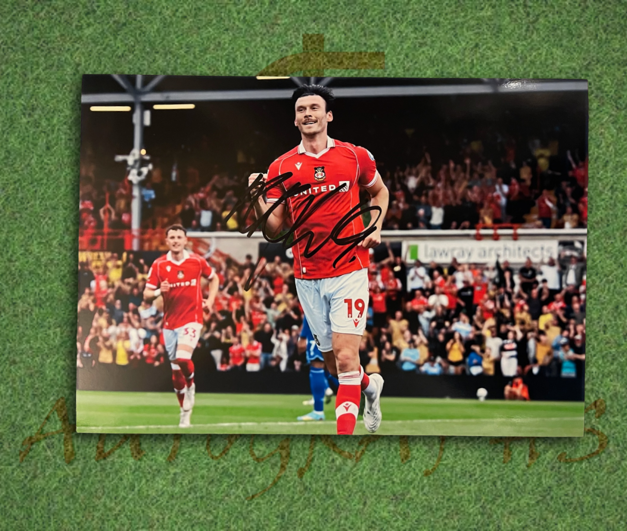 Kieffer Moore Wrexham Association Football Club Signed A4 Photo