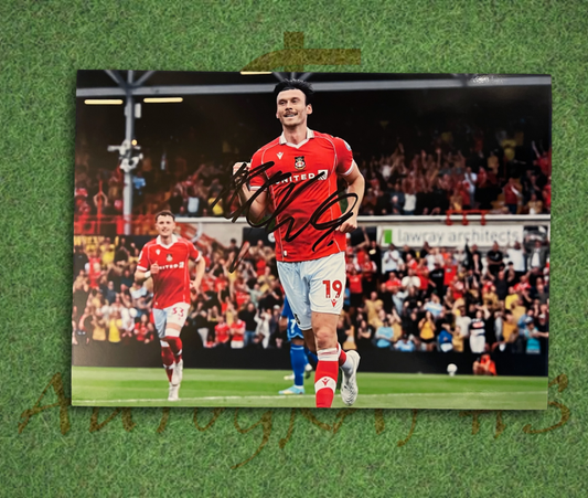 Kieffer Moore Wrexham Association Football Club Signed A4 Photo