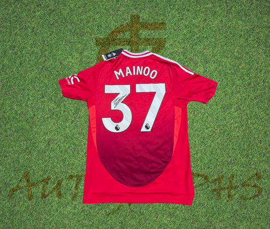 Kobbie Mainoo Signed Manchester United Football Club 2024/25 Home Shirt