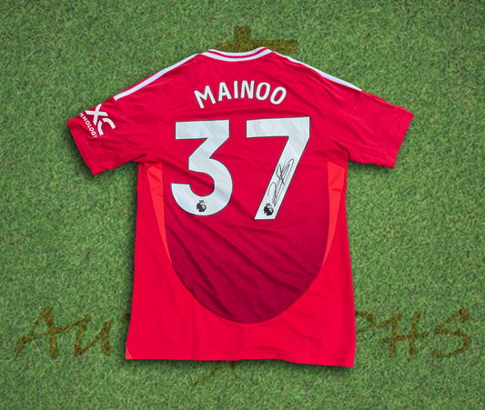 Kobbie Mainoo Signed Manchester United Football Club 2024/25 Home Shirt 2